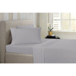 Bibb Home® Antimicrobial Bamboo Sheet Set – Queen – Silver