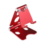 Universal Folding Adjustable Cell Phone/Tablet Stand – Medium – Red