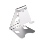 Universal Folding Adjustable Cell Phone/Tablet Stand – Small – Silver