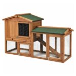 58-Inch Weatherproof Wooden Rabbit Hutch – Natural
