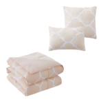 Kathy Ireland 6-Piece Oversized Trellis Comforter Set – Queen – Blush