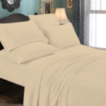 6-Piece Luxurious Super Soft Deep Pocket Premium Bed Sheet Set – Cream – Full