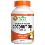 Coconut Oil, Organic 1000 mg – Weight Loss Support Supplement – 90 Softgels