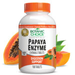 Chewable Papaya Enzyme Tablets 49 mg – Digestive Support Supplement – 180 Tablets
