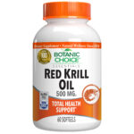 Red Krill Oil 500 mg – Essential Fatty Acids Support Supplement – 60 Softgels