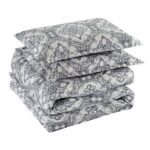 Bibb Home Egyptian Luxury 3-Piece Duvet Cover Set – Twin – Damask