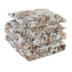 Bibb Home Egyptian Luxury 3-Piece Duvet Cover Set – Full/Queen – Wildflower