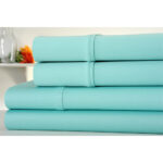 Kathy Ireland® 300-Thread Count Organic Cotton Percale Sheet Set – King – Aqua