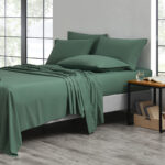 2,000-TC Bamboo Blend 6-Piece Sheet Set with Deep Pockets – King – Emerald