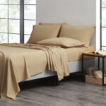 2,000-TC Bamboo Blend 6-Piece Sheet Set with Deep Pockets – Twin – Gold