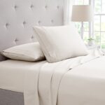 Bamboo Comfort® 3-Line Bamboo Sheet Set – Bamboo 4 Piece Luxury Solid Sheet Set, Twin XL – Ivory