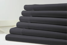 Kathy Ireland® 1,200TC 6-Piece Cotton Sheet Set – Full – Charcoal