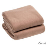 Luxury Home Micro Plush Warm Fleece Blanket – King – Camel