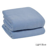 Luxury Home Micro Plush Warm Fleece Blanket – King – Light Blue