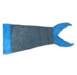 Mermaid or Shark Tail Micro-Mink Blanket – Gray/Blue Mermaid