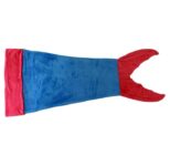 Mermaid or Shark Tail Micro-Mink Blanket – Blue/Red Mermaid