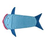 Mermaid or Shark Tail Micro-Mink Blanket – Light Blue/Blue Shark