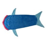 Mermaid or Shark Tail Micro-Mink Blanket – Blue/Red  Shark