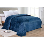 Sheridan Amrani Embossed Microplush Blanket – King – Navy