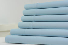 Kathy Ireland® 1,200TC 6-Piece Cotton Sheet Set – California King – Sky Blue