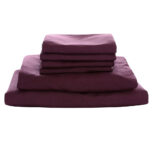 Cheer Collection 1800 Series Microfiber Sheet Set – King – Eggplant
