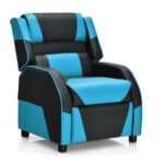 Youth Gaming Recliner with Headrest & Footrest – White