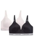 Women’s 2-piece Logo Wireless Bra Set – Black Multi