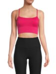 Women’s Ribbed Sports Bra – Shocking Pink