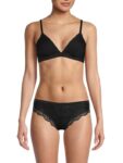 Women’s Lightly Lined Triangle Bra – Black