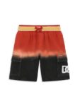 Kid’s Logo Dip-dye Shorts – Red Black – 8
