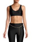 Weworewhat Women’s V-neck Sports Bra – Black