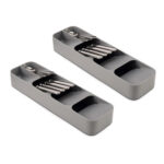Cheer Collection® Compact Kitchen Drawer Cutlery Organizer (2-Pack) – Gray