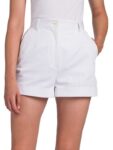 Women’s Rolled Cuff Shorts – White