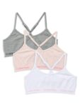 Girl’s 3-pack Logo Bra Set – Crystal Pink