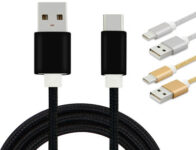 USB Type-C Nylon Braided Cable for Android Devices – Black