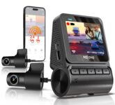 REXING RH2 Triple Channel Dash Cam – 2.5K Front and Dual 1080p Rear Cameras with Wi-Fi, and Optional GPS – RH2-3+64G+GPS Smart Hardwire Kit