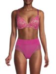 Women’s Padded Lace Demi Bra – Orchid