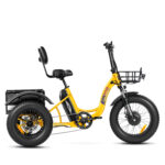 Addmotor Triketan M-330 II MINI 2024 Electric Trike with 750W Rear Drive Motor Fat Tire Electric Tricycle for All Terrains – Yellow