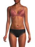 Bcbgmaxazria Women’s Lace Push Up Bra – Rose