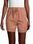 Women’s High-waist Drawstring Shorts – Desert Sand
