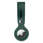Silicone, Rhinestone, or Leather Case for Apple AirTag – Silicone Loop Airtag Case – Green