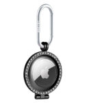 Silicone, Rhinestone, or Leather Case for Apple AirTag – Studded Rhinestone Airtag Case – Black