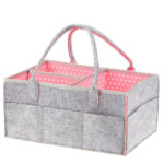 Portable Nursery Storage Organizer for Babies with Changing Mat – Pink
