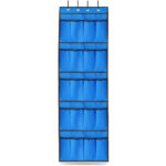 Kids’ Over-the-Door 20-Pocket Shoe Rack Organizer – Blue