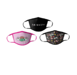 Kids’ Cartoon Washable Face Masks (3-Pack)  – Friends