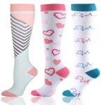 Print Knee-High Recovery Compression Socks (3- or 6-Pair) – Pack B – L/XL