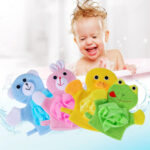 Kids’ Exfoliating Animal Bath Sponge Glove – Yellow Duck