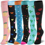 Print Knee-High Recovery Compression Socks (3- or 6-Pair) – Pack 2 – S/M
