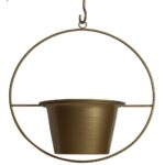 6-Inch Metal Hanging Pot Wall Planters – Gold
