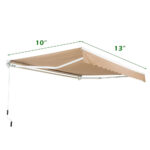 Retractable Sun Shade Awning (4 Sizes) – 13′ x 10′